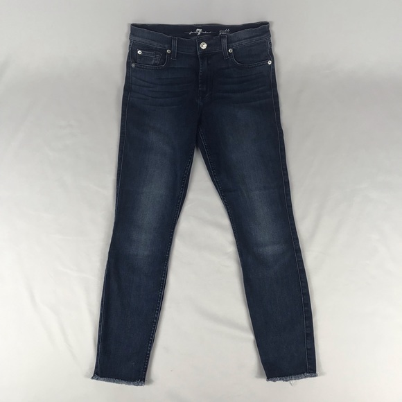 7 For All Mankind Raw Hem Skinny Jeans (27) NWT - Picture 3 of 8